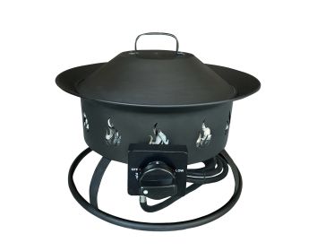 AZ Patio Round Portable Camp Fire Pit in Black