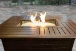 AZ Patio Heaters Outdoor Aluminum Rectangular Fire Pit in Hammered Bronze