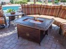 AZ Patio Heaters Outdoor Propane Aluminum Fire Pit with Scroll Design