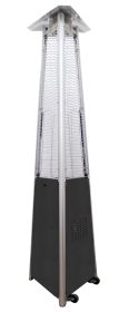 AZ Patio Heaters Commercial Glass Tube Patio Heater in Hammered Silver