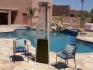 AZ Patio Heaters Commercial Glass Tube Patio Heater in Hammered Bronze