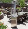 AZ Patio Heaters Commercial Glass Tube Patio Heater in Stainless Steel