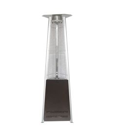 AZ Patio Heaters Compact Glass Tube Heater in Hammered Bronze