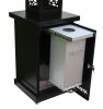 Hiland Wood Pellet Glass Tube Heater In Matte Black