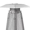 AZ Patio Heaters Glass Tube Table Top Patio Heater in Hammered Bronze