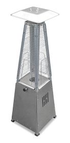 AZ Patio Heaters Glass Tube Table Top Patio Heater in Stainless Steel