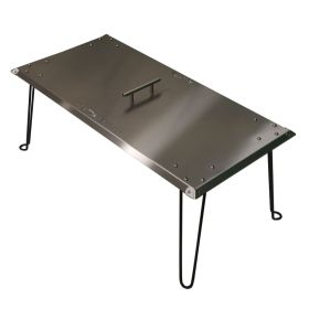 Heat Warden Rectangle Fire Pit Heat Deflector in Stainless Steel