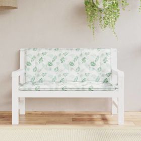 Garden Bench Cushions 2pcs Leaf Pattern 47.2"x19.7"x2.8" Fabric