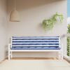 Garden Bench Cushions 2pcs Blue&White Stripe 78.7"x19.7"x2.8" Fabric