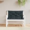 Garden Bench Cushions 2pcs Black Check Pattern 39.4"x19.7"x2.8" Fabric