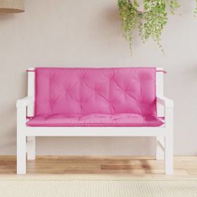 Garden Bench Cushions 2pcs Pink 47.2"x19.7"x2.8" Fabric