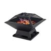 Modernisation Square BBQ Grill Outdoor Heater Garden Outdoor Fireplace Portable Fire Pit Contracted Barbecue Brazier Wood Stove