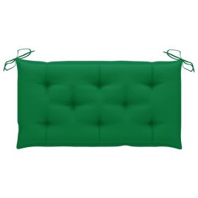 Garden Bench Cushion Green 39.4"x19.7"x2.8" Fabric