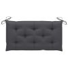 Garden Bench Cushion Anthracite 39.4"x19.7"x2.8" Fabric