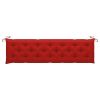 Garden Bench Cushion Red 78.7"x19.7"x2.8" Fabric