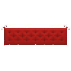 Garden Bench Cushion Red 78.7"x19.7"x2.8" Fabric