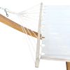 1-Person Hammock with Stand Set for Outside & Inside, Indoor Outdoor Standalone, plywood+canvas