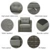 Single sofa-gray rattan smoky gray cushion