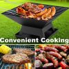 Modernisation Square BBQ Grill Outdoor Heater Garden Outdoor Fireplace Portable Fire Pit Contracted Barbecue Brazier Wood Stove