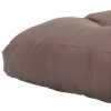 Garden Seat Cushion Taupe 19.7"x19.7"x3.9" Fabric