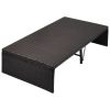 Patio Bed with Canopy Brown 74.8"x51.2" Poly Rattan